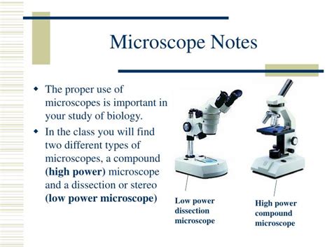 Microscope Notes.